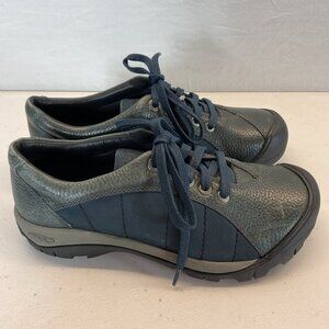 NEW Keen Presidio Womens 7 Leather Casual Walking Hiking‎ Shoe Sneaker Blue